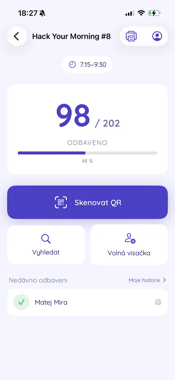 Odbavovací obrazovka
